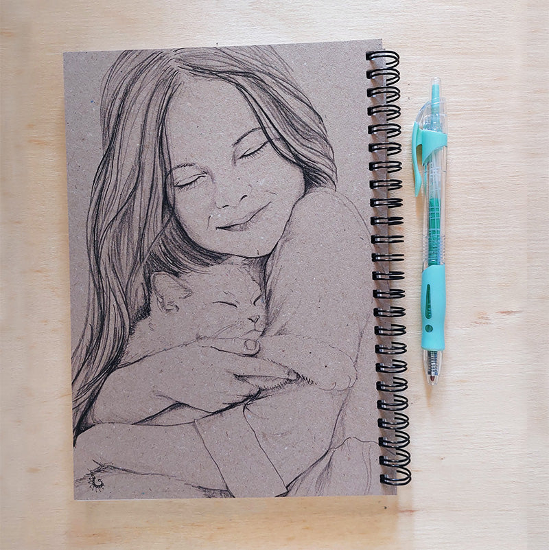 A5 lined notebook - Ariel and Mitzi