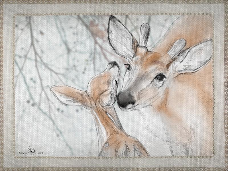 Bambi and Mom carpet