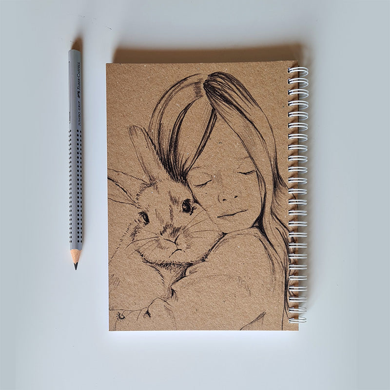 A5 lined notebook - Amalia and bunny
