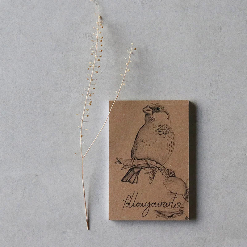 Lined pocket book - Sparrow