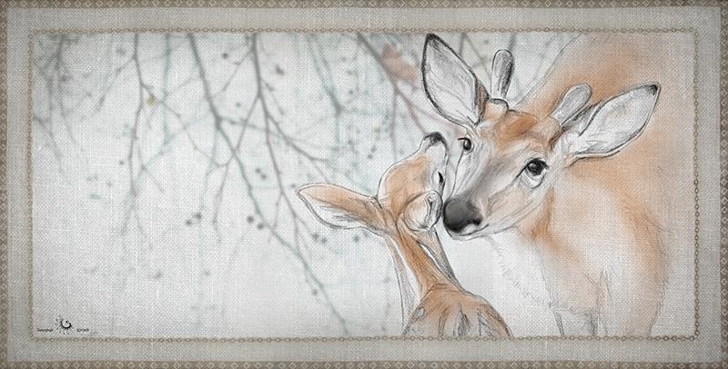 Linoleum carpet 1.20 Bambi and Mom