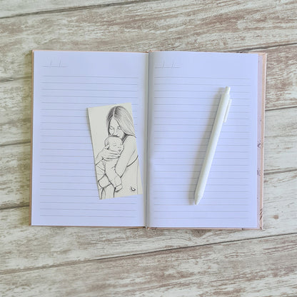 מחברת אמהות שורות A5 בכריכה קשה