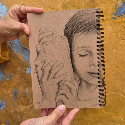 A5 lined notebook - Danny and the shell