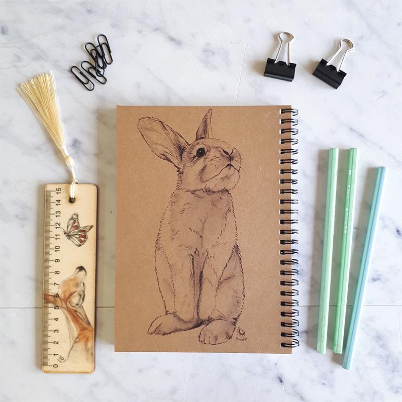 A5 lined notebook - rabbit