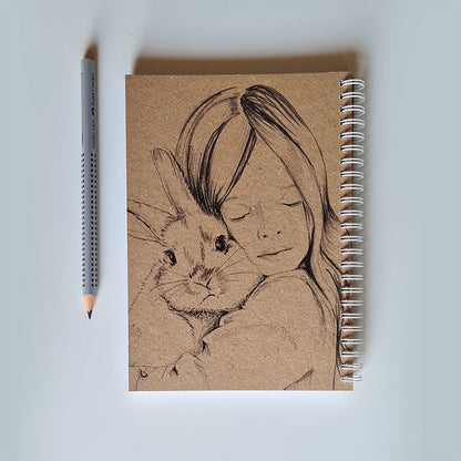 A5 lined notebook - Amalia and bunny