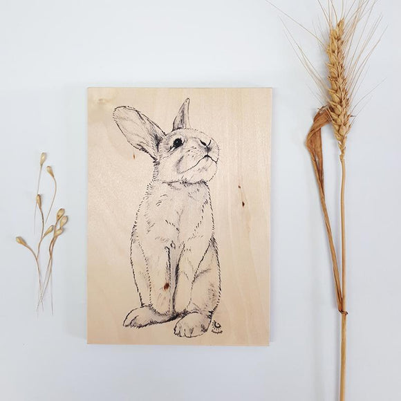 הדפס עץ - ארנב